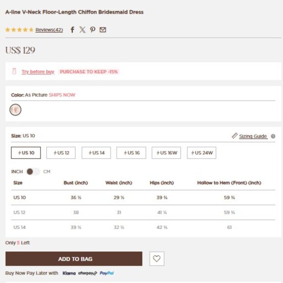 NWT JJ's House 12 A-Line V-Neck Floor Length Chiffon Floral Bridesmaid Dress - Picture 10 of 10